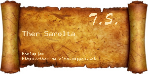 Ther Sarolta névjegykártya