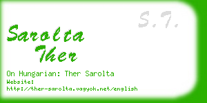 sarolta ther business card